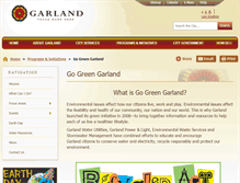 Tablet Screenshot of gogreengarland.com